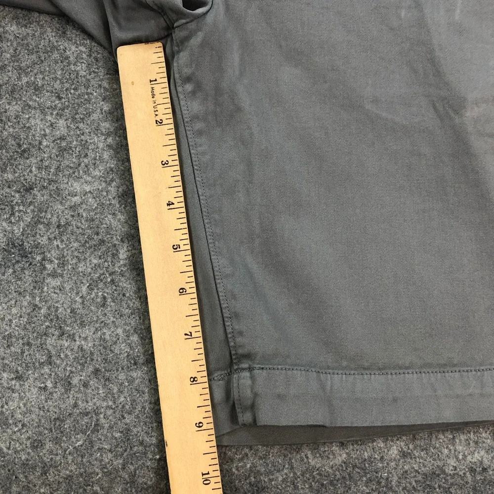 Faherty Mens Chino Shorts 35 Gray Stretch Coastal Casual Pima Cotton Organic
